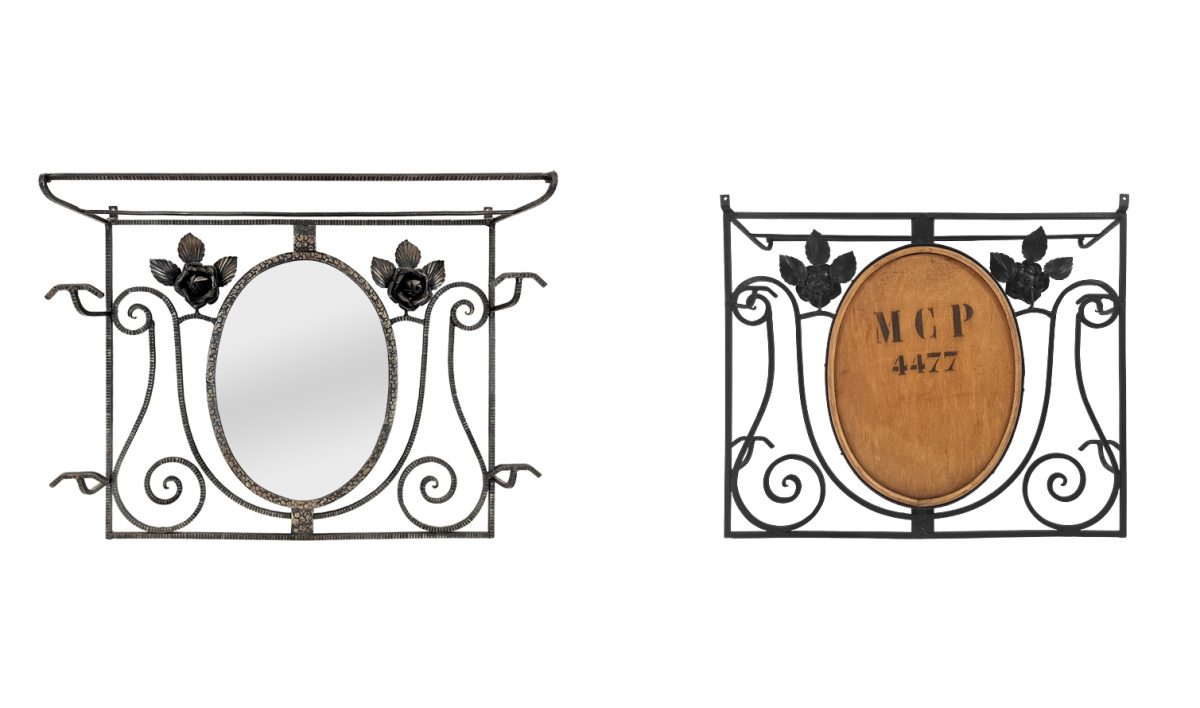 authentic-french-art-deco-wrought-metal-entryway-mirror-rack